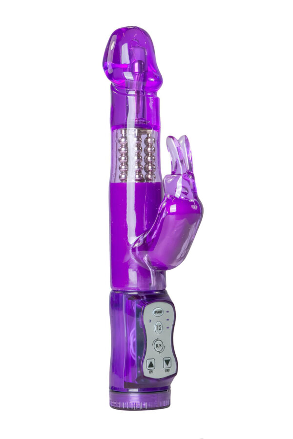 Easytoys Rabbit – vibrační perličkový a klitorální vibrátor (fialový)