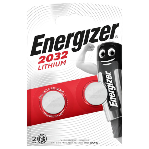 Energizer knoflíková baterie - CR2032 (balení 2 ks)