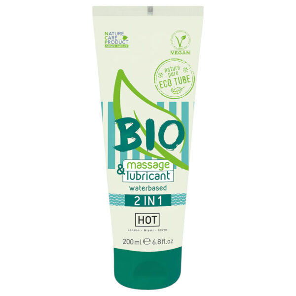 HOT Bio 2v1 - vodní lubrikační a masážní gel (200ml)