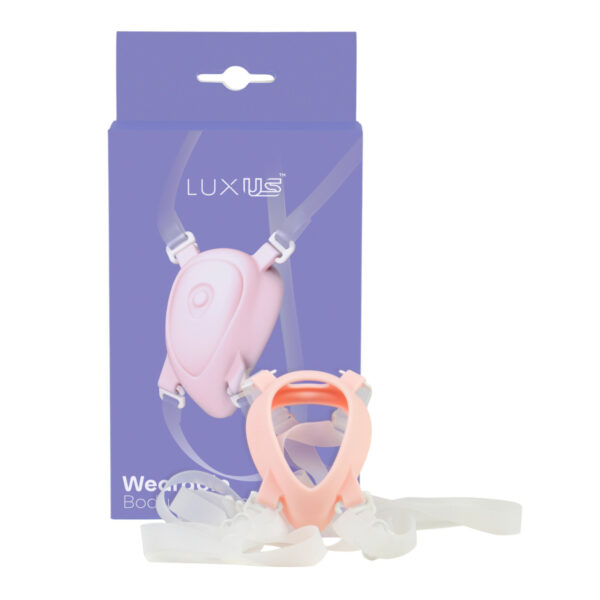 Luxusní - připínací postroj pro klitoridální vibrátor (bílý)