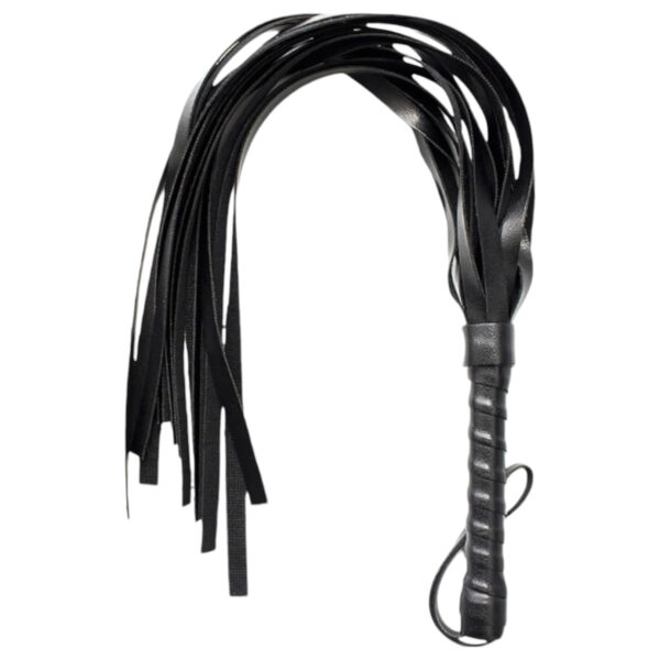 Umělý kožený bič - černý (42 cm)