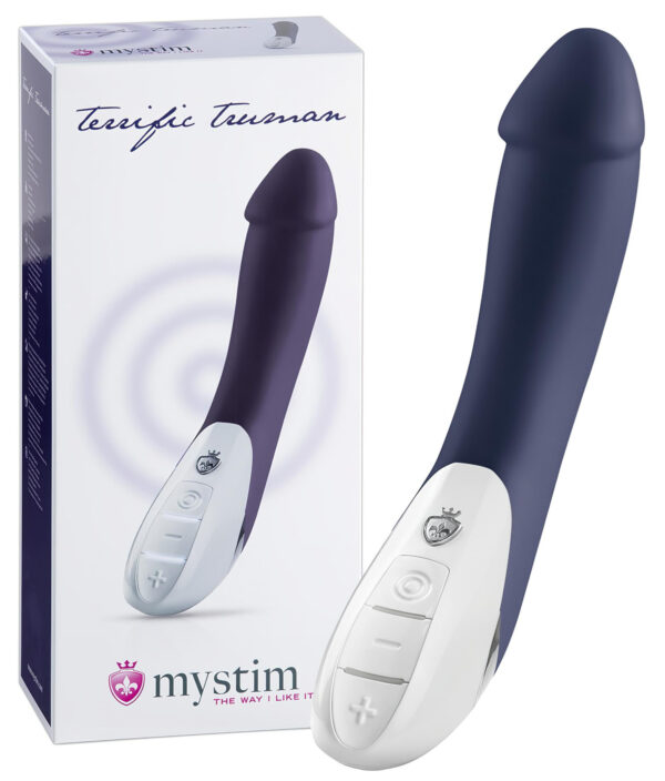 mystim Terrific Truman - 2 motory vibrátor (modrý)