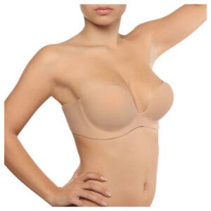 Bye Bra Gala C - neviditelná push-up podprsenka (nude)