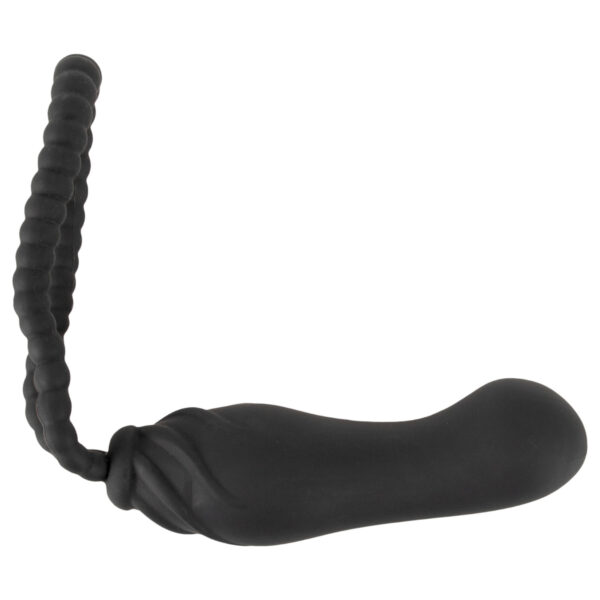 Černý Samet Dokonalé Padnutí - připínací dildo (černé)