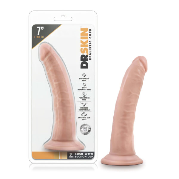 Dr. Skin 7 - realistický dildo s přísavkou - přírodní (17