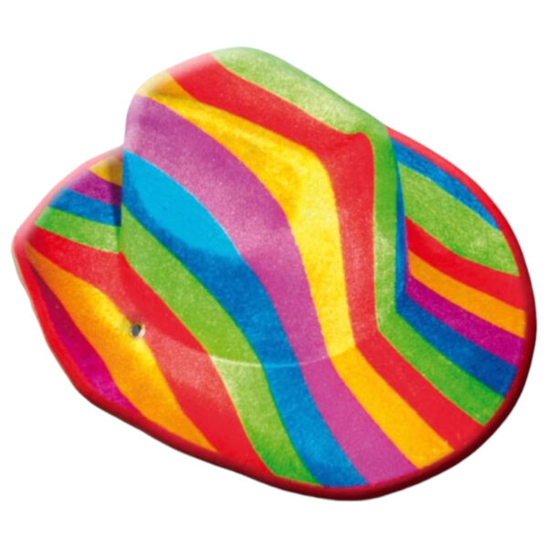 Duhový kovbojský klobouk Pride