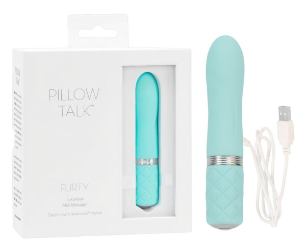 Pillow Talk Flirty - akumulátorový tyčový vibrátor (tyrkysový)