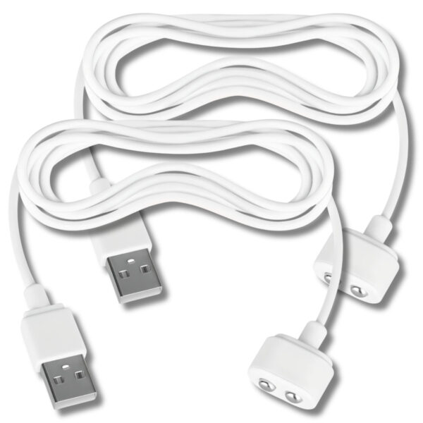 Satisfyer - magnetický USB nabíjecí kabel - 2 ks (bílý)
