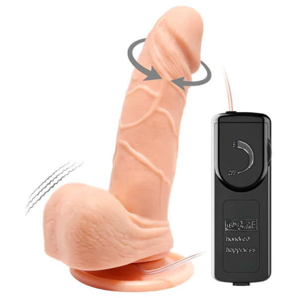 Baile Barbara Mark - realistický rotační vibrátor - 15cm (přírodní)