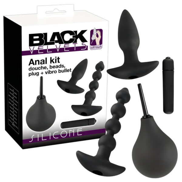 Black Velvet anální vibrační sada (4dílná)