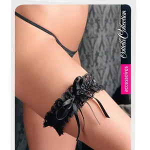 Cottelli - Krajkový podvazek - černý (S-L)