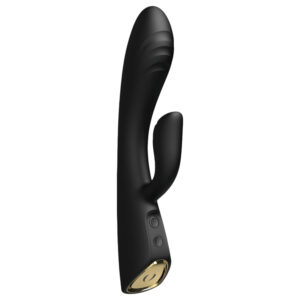 Dorcel Flexi Rabbit - hřejivý vibrátor s klitoriální zónou (černý)