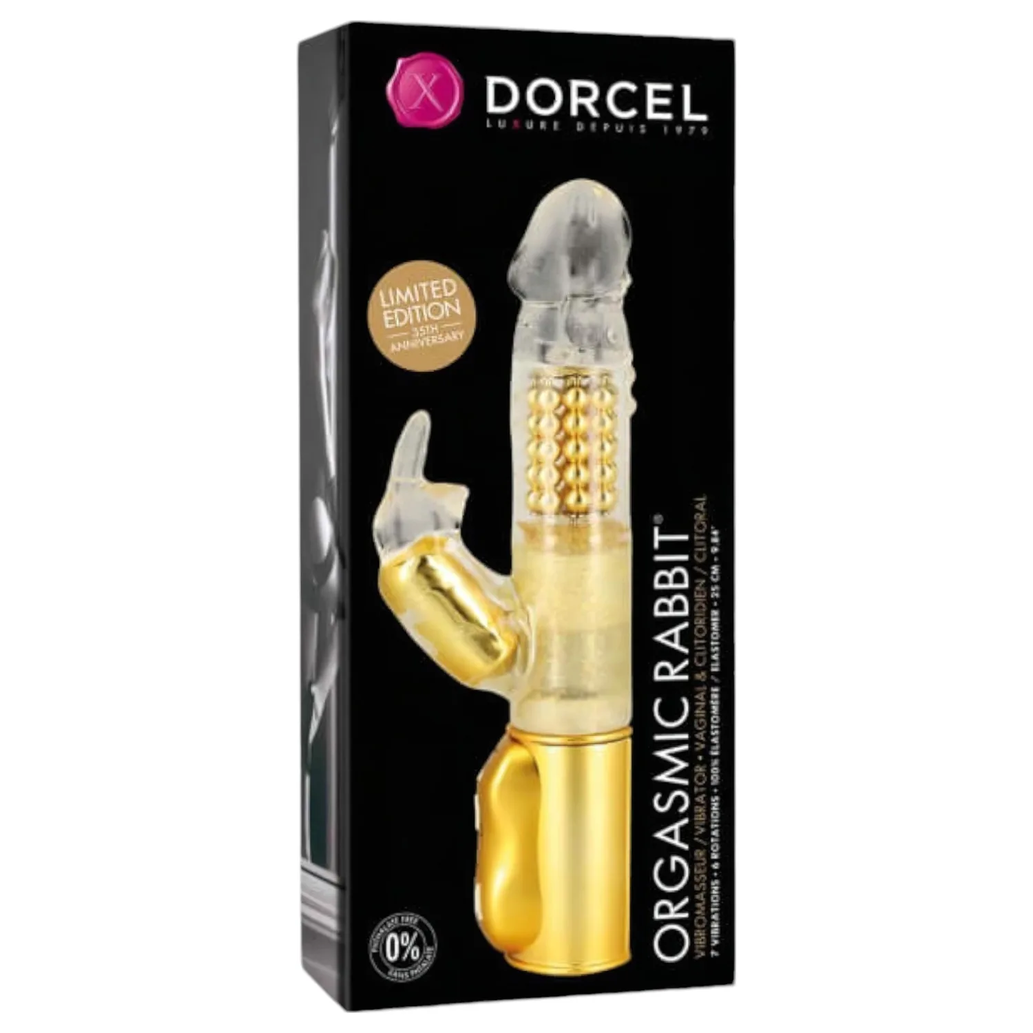 Dorcel Orgasmic Rabbit - zlatý vibrátor s dráždivým ramenem