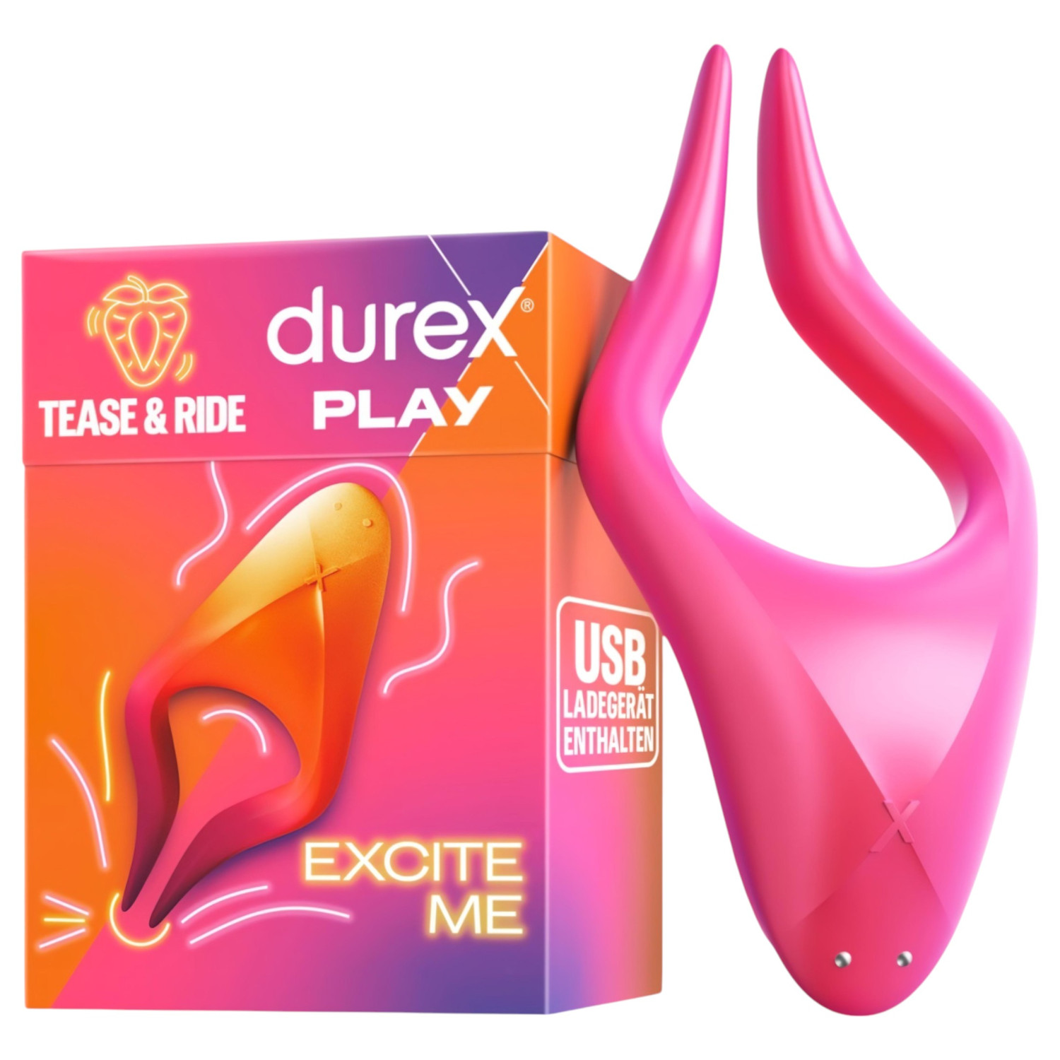 Durex Tease & Ride - Intimní bodový vibrátor (růžový)