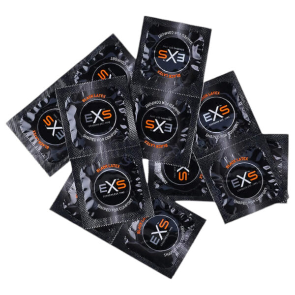 EXS Black - latex kondomy - černé (100 ks)
