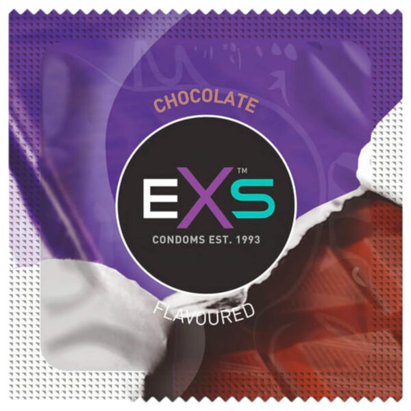 EXS Hot Chocolate - čokoládový kondom - černý (100 ks)