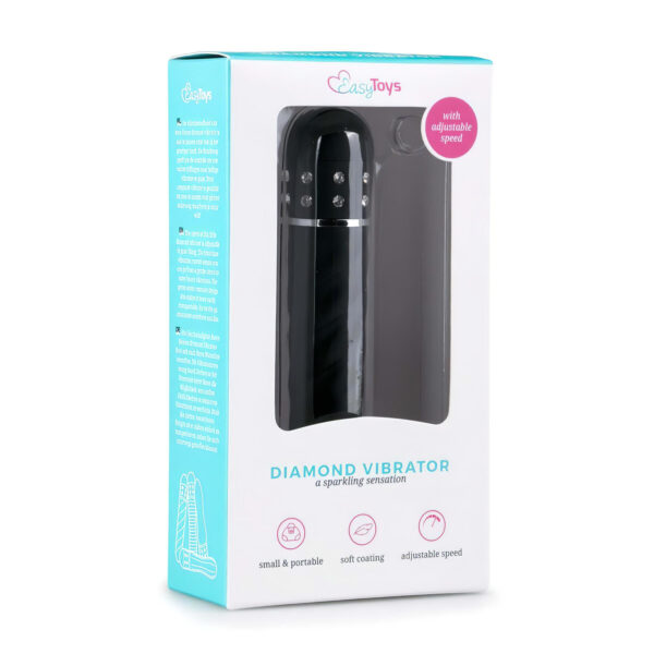 Easytoys Diamond Twirled - spirálový vibrátor (černý)