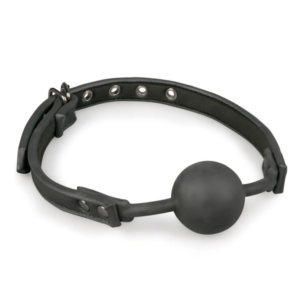 Easytoys - silikonový míčový roubík (černý)