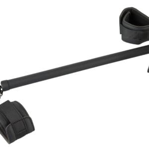 Fetish - černá sada s umělokoženými pouty a pruty (6 dílů)