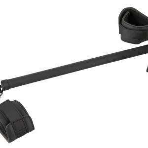 Fetish - černá sada s umělokoženými pouty a pruty (6 dílů)