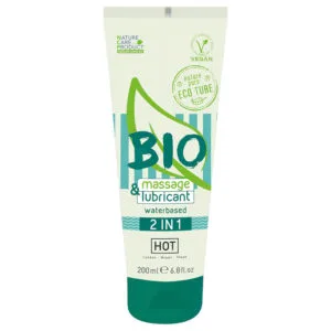 HOT Bio 2IN1 - lubrikant a masážní gel na vodní bázi (200ml)