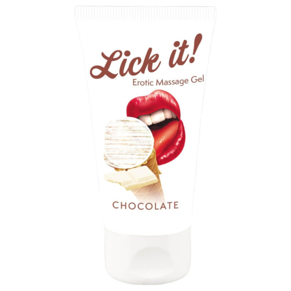 Lick it! - 2v1 jedlý lubrikant - bílá čokoláda (50 ml)