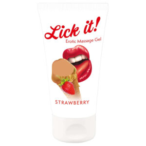 Lick it! - 2v1 jedlý lubrikant - jahoda (50ml)