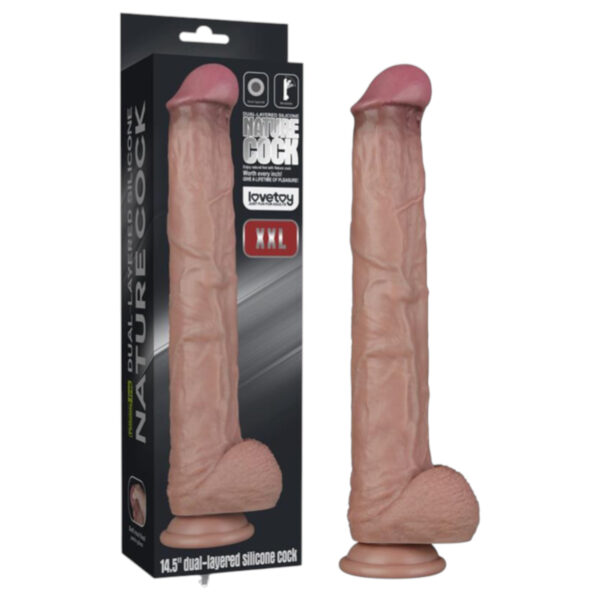 Lovetoy - dvouvrstvé XXL dildo - 36