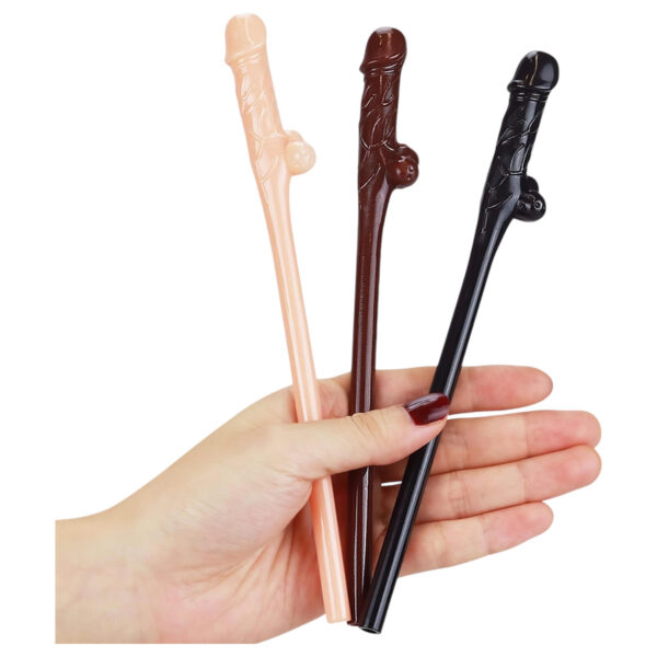 Lovetoy - realistické penisové brčko (naturální-hnědé-černé)