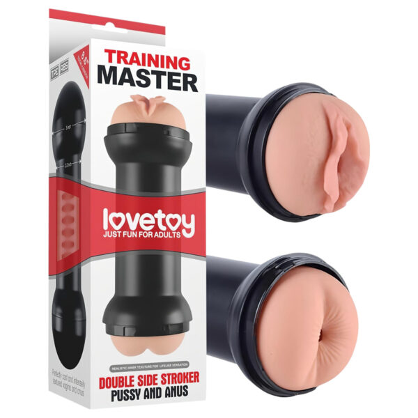 Lovetoy - vagína a zadeček masturbátor (přírodní)