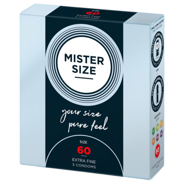 Mister Size tenký kondom - 60 mm (3 ks)