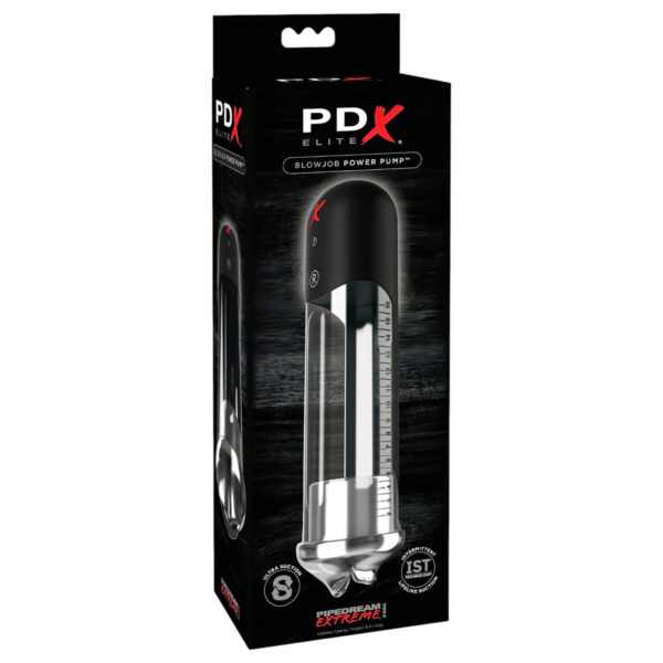 PDX Blowjob - automatická pumpa s rty (černá)