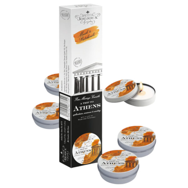 Petits Joujoux Athens - masážní svíčka - pižmový parfém (5x43ml)