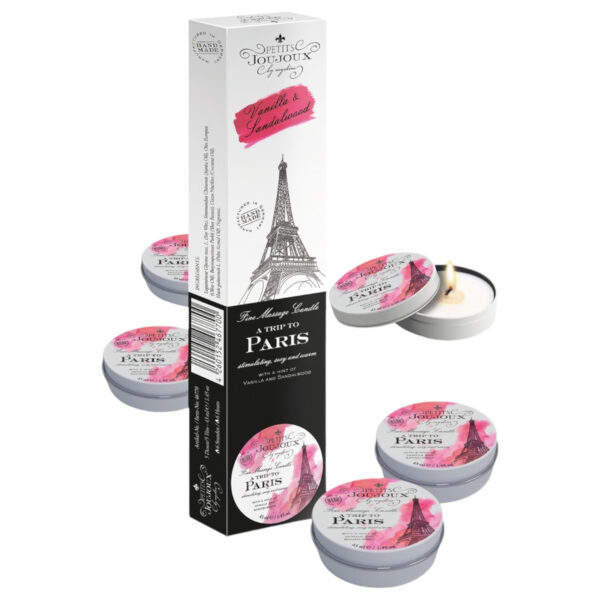 Petits Joujoux Paris - masážní svíčka - vanilka & santalové dřevo (5x43ml)