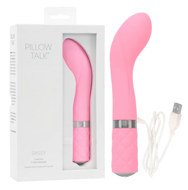 Pillow Talk Sassy - akumulátorový G-bod vibrátor (růžový)