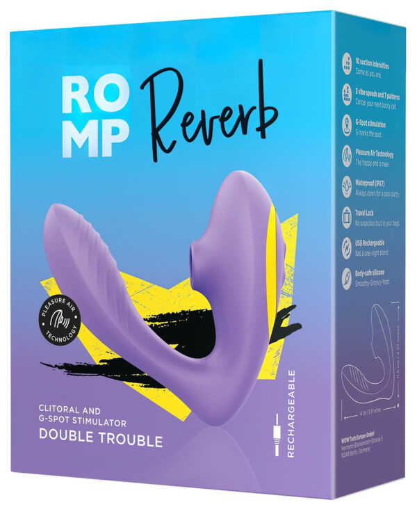 ROMP Reverb - 2in1 G-bod vibrační sání (fialová)