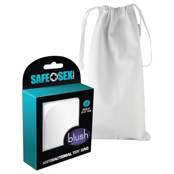 Safe Sex - antibakteriální diskrétní úložná taška - bílá (31x12