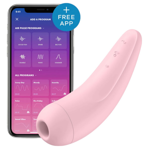 Satisfyer Curvy 2+ - chytrý vzduchový klitorisový stimulátor (růžový)