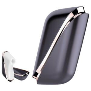 Satisfyer Traveler - cestovní nabíjecí dráždidlo klitorisu (černo-bílé)