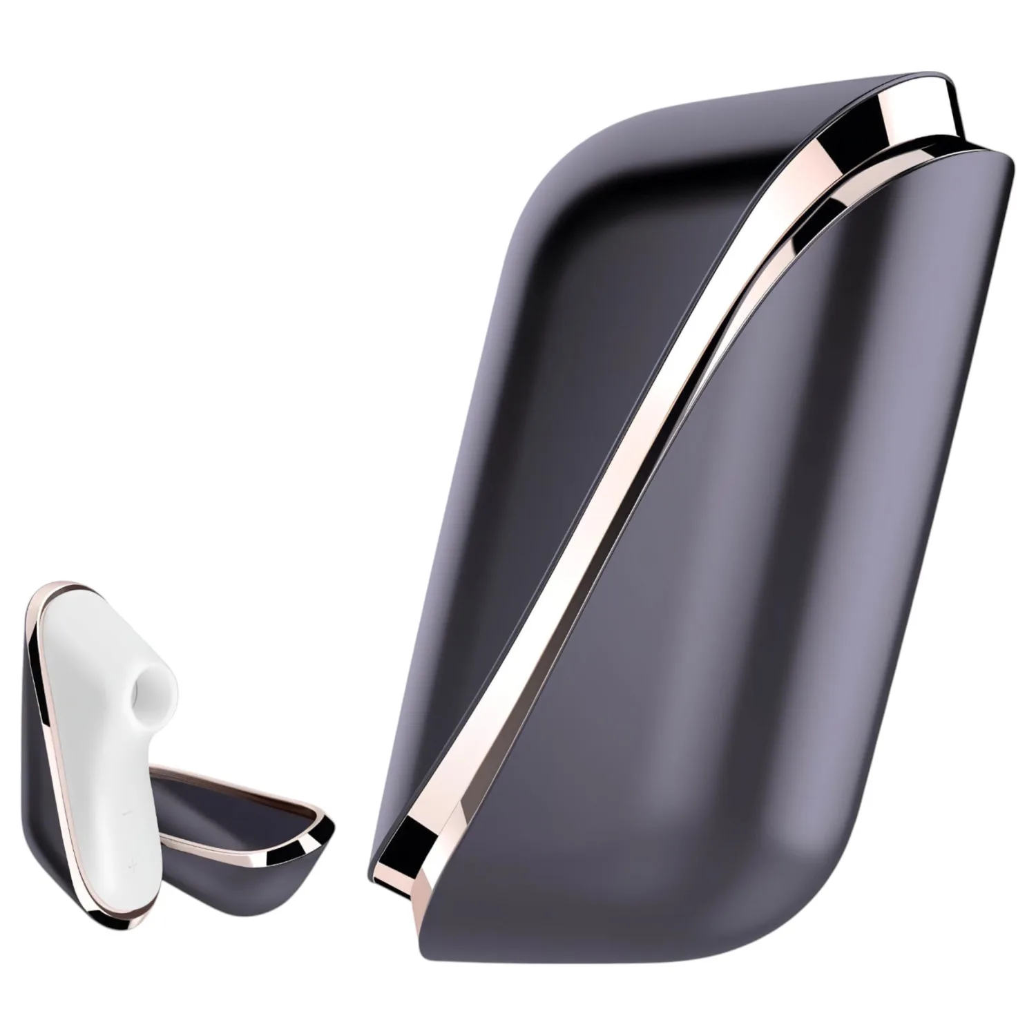 Satisfyer Traveler - cestovní nabíjecí dráždidlo klitorisu (černo-bílé)