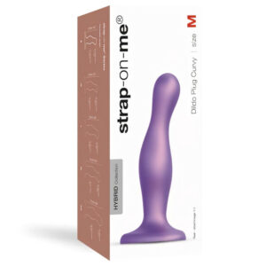 Strap-on-me Curvy M - vlnité dildo s přísavkou (fialové)