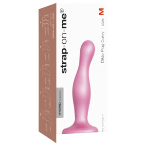 Strap-on-me Curvy M - vlnitý dildo s přísavkou (růžová)