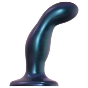 Strap-on-me Snaky M - ohnuté anální dildo (modré)