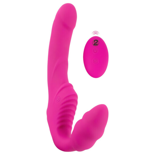 Strepless Strap-On - připínací vibrátor (ružový)