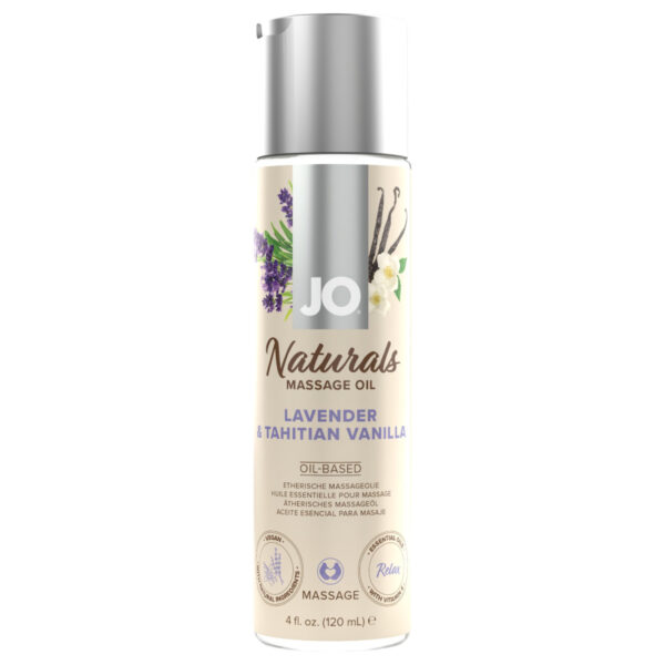 System JO - masážní olej - levandule-vanilka (120 ml)