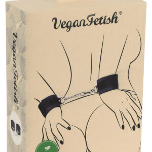 Vegan Fetish - pouta na zápěstí s krátkým řetězem (černá)