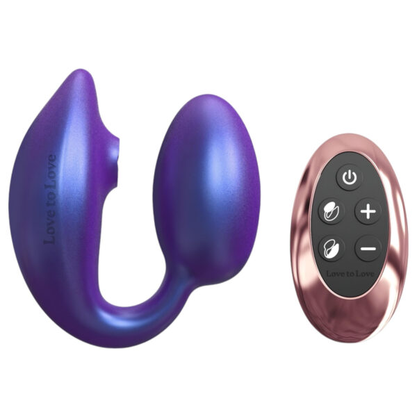 Wonderlover - stimulátor klitorisu a vibrátor na G-bod (kovová fialová)