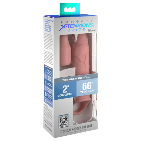 X-TENSION Elite 2 - přírodní návlek na penis s kroužkem