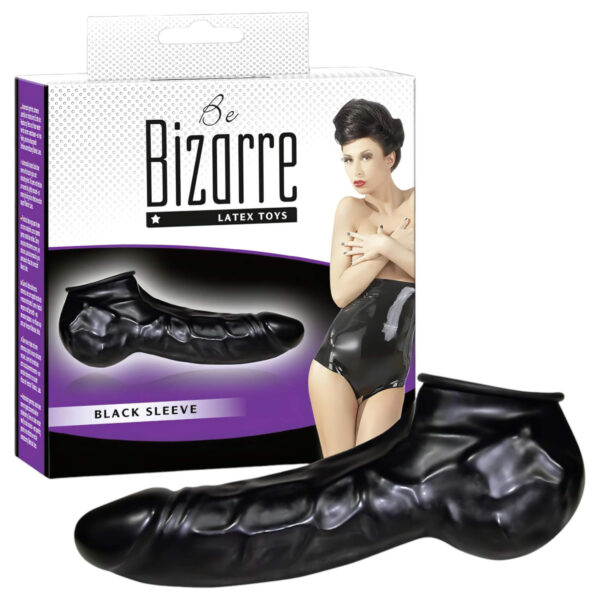 You2Toys - Latexové pouzdro na penis a varlata (černé) - Be Bizarre