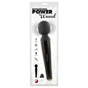 You2Toys Power Wand - nabíjecí masážní vibrátor (černý)